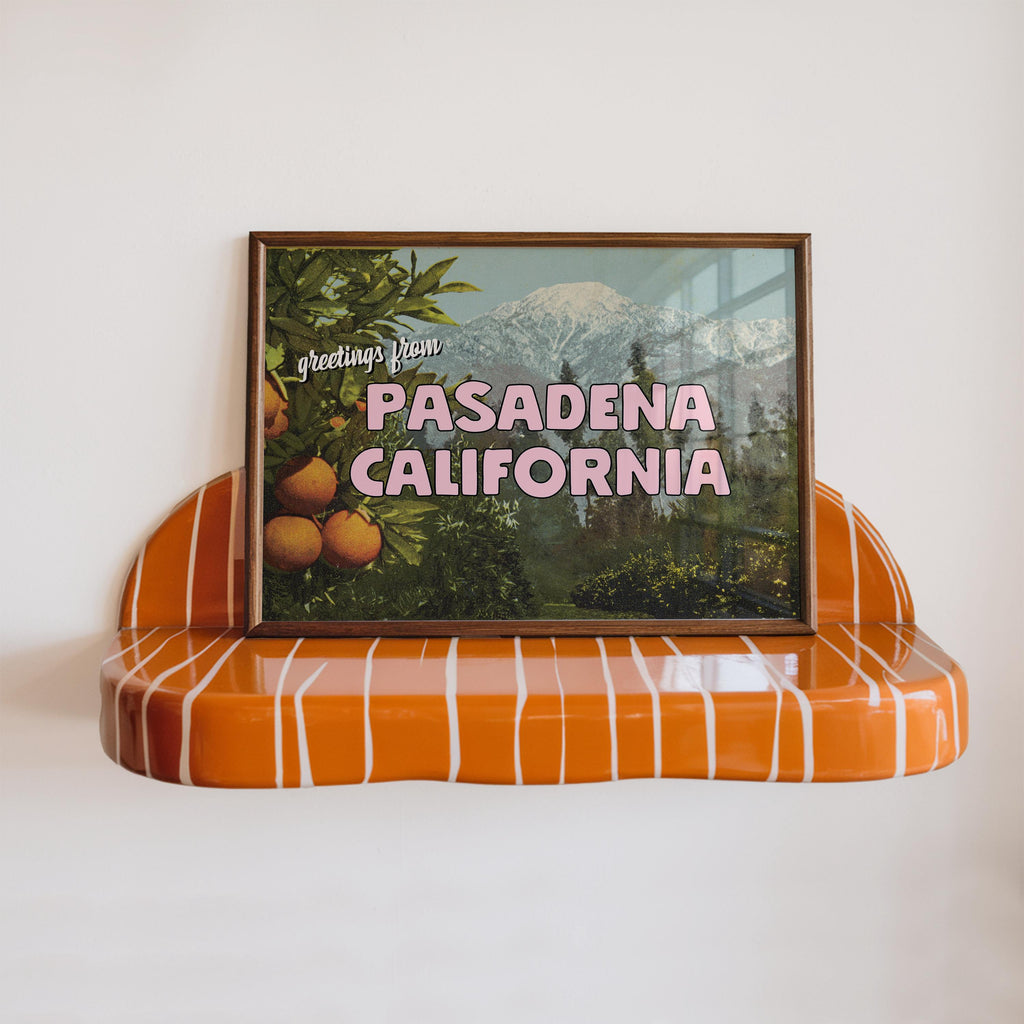 Vintage Greetings from Pasadena California Print
