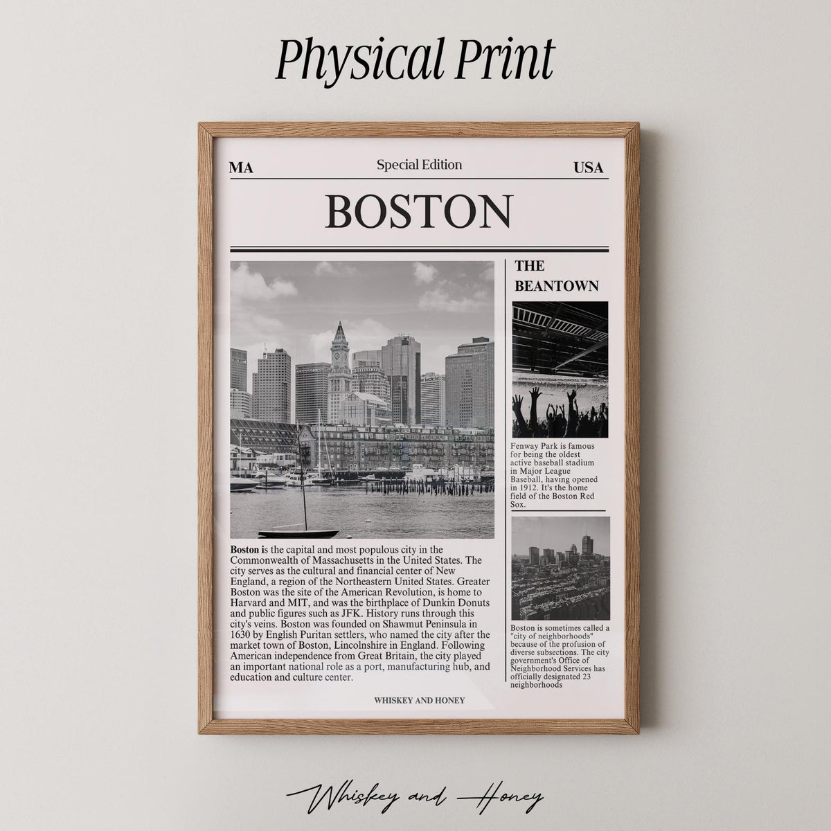 Boston Newspaper Print