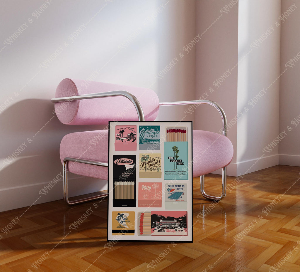 Vintage Palm Springs Matchbook Art Print