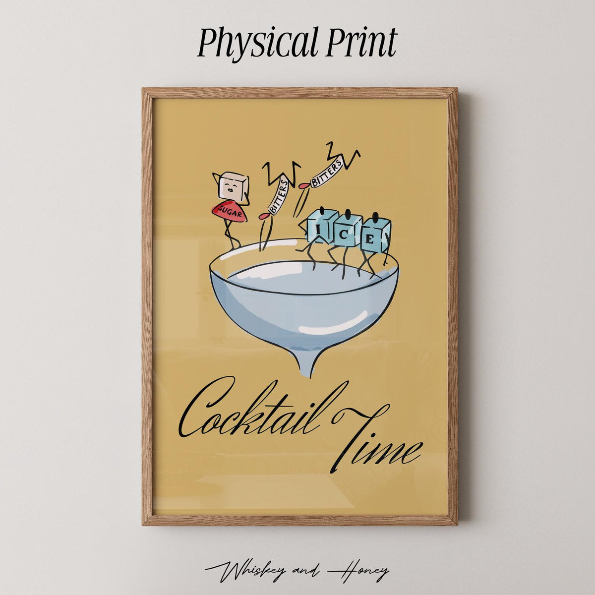 Vintage Cocktail Time Print