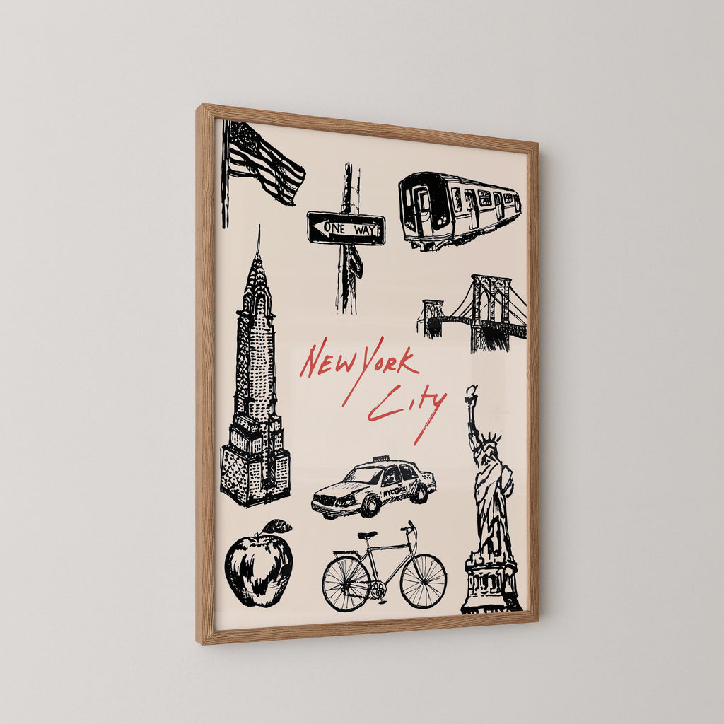 New York City Sketch Print