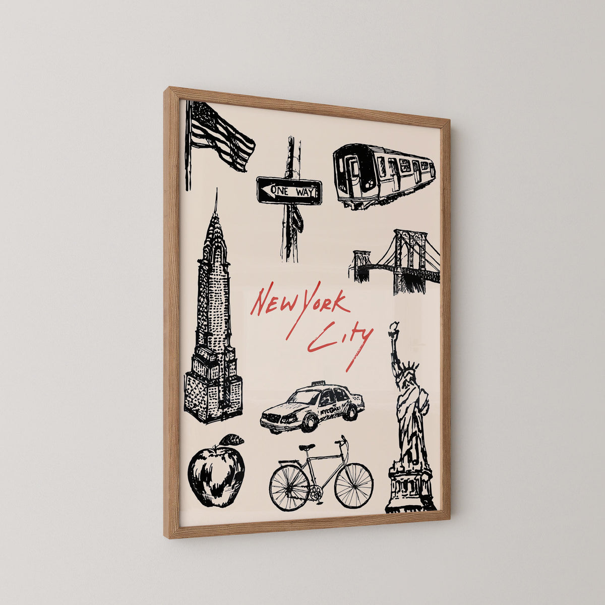 New York City Sketch Print