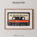 90s Country Love Songs Cassette Tape Print