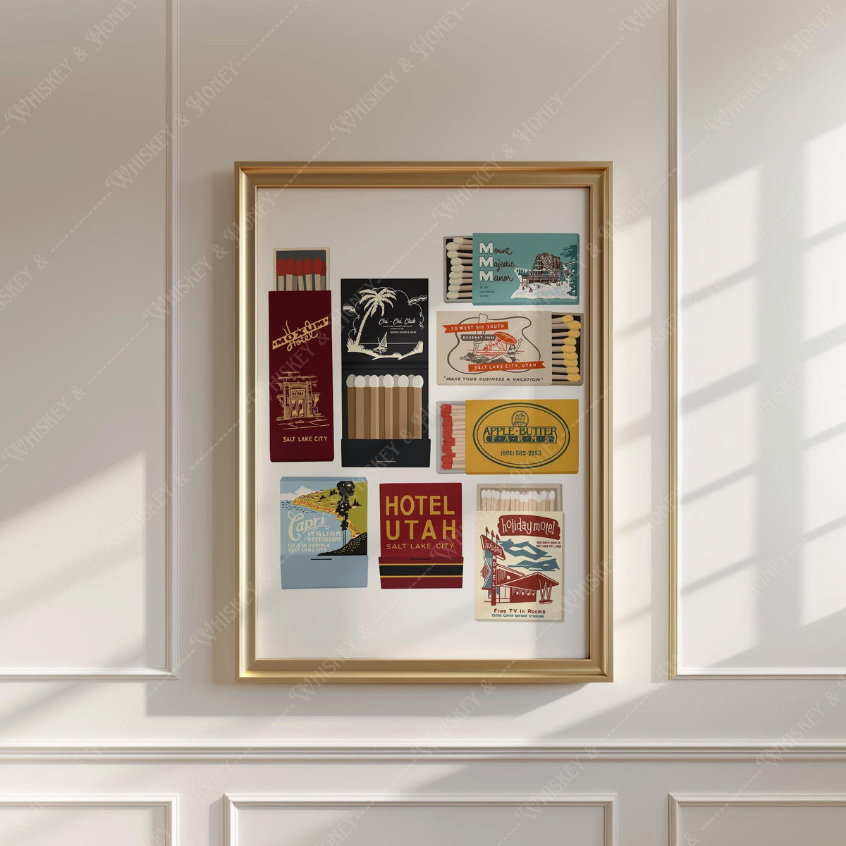 Vintage Salt Lake City Matchbook Print