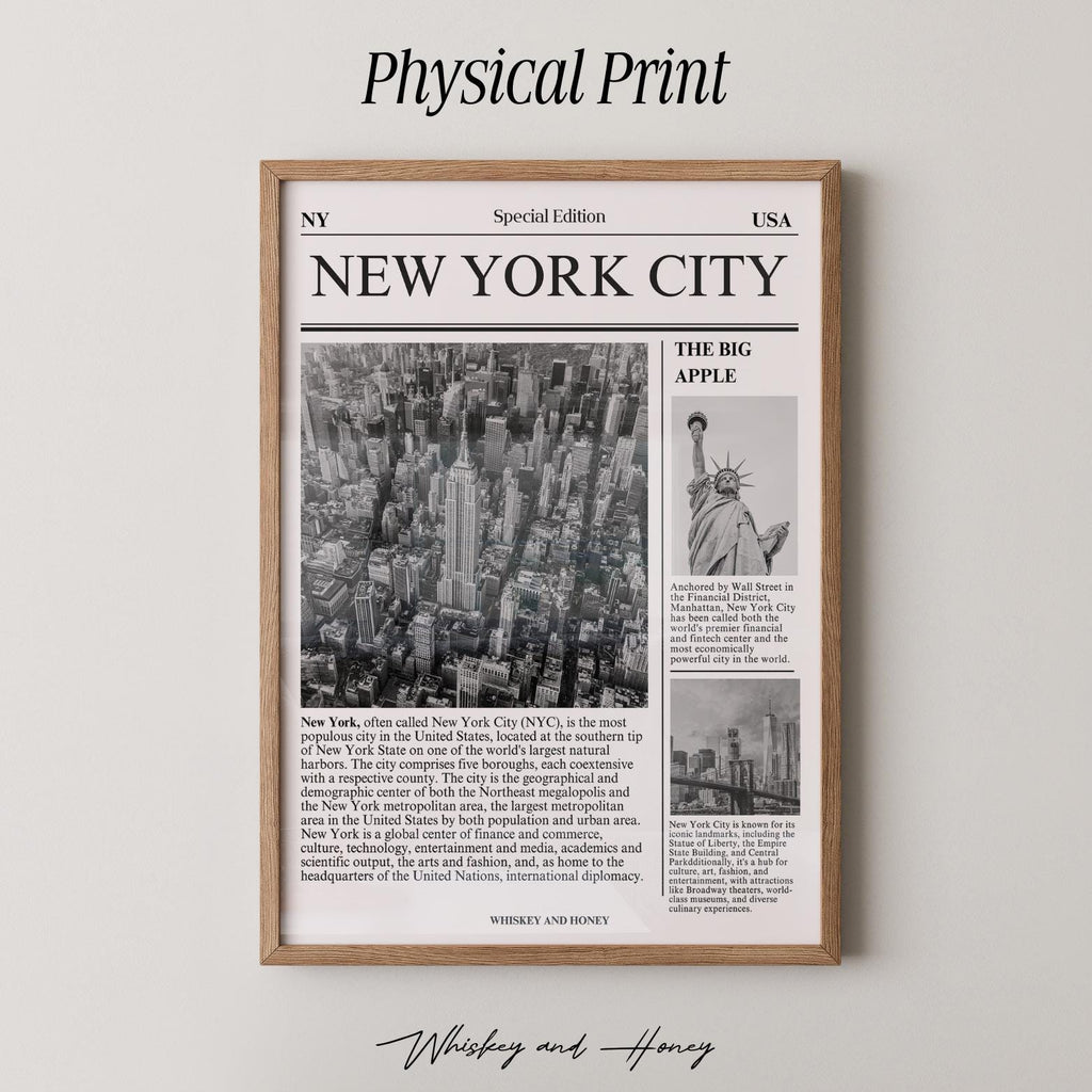 New York City Newspaper Print