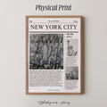 New York City Newspaper Print