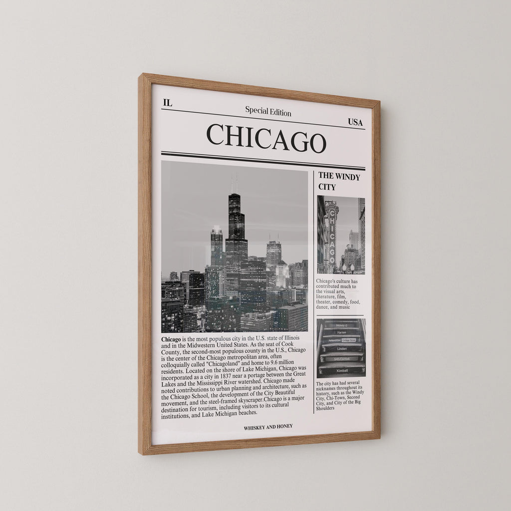 Chicago Illinois Newspaper Print