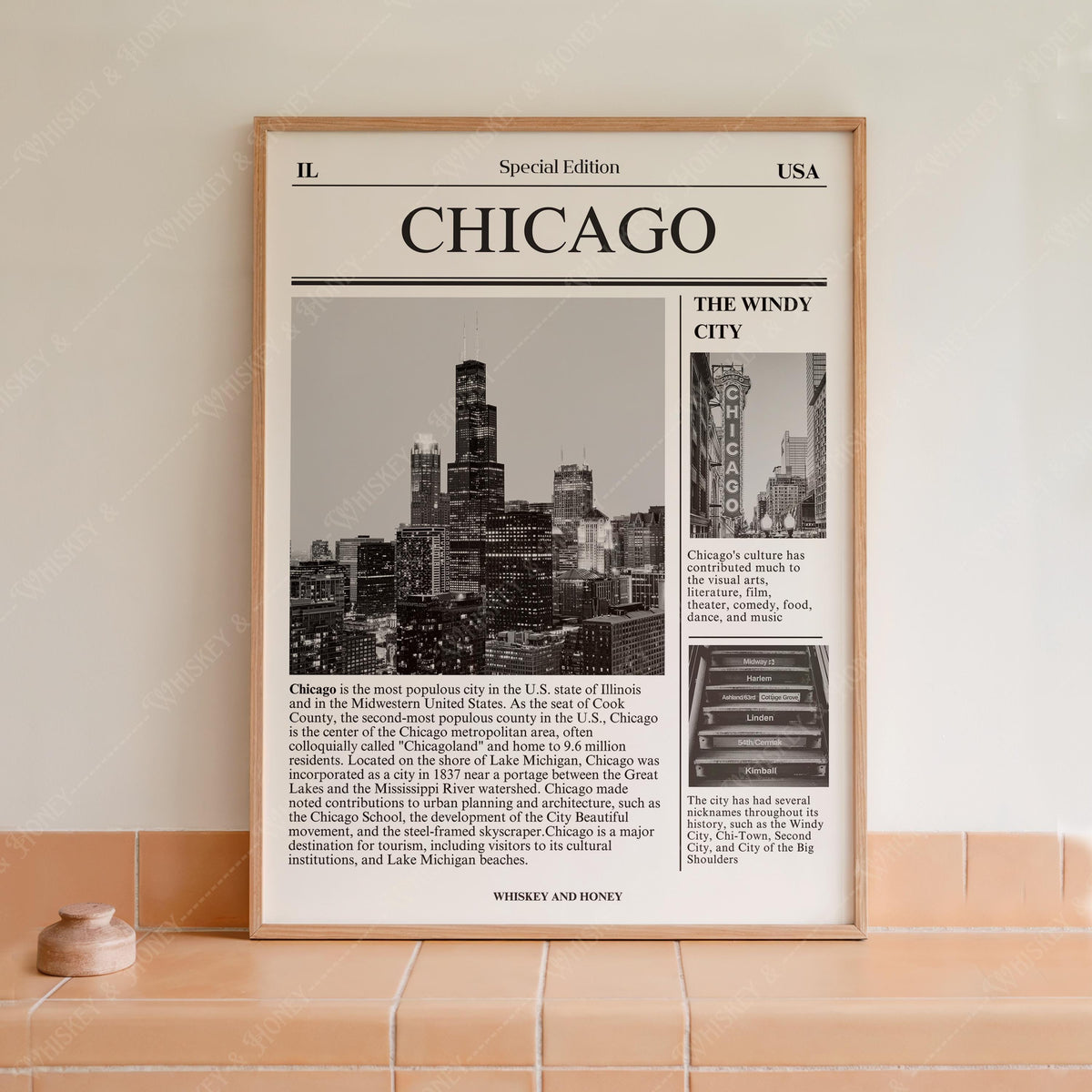 Chicago Illinois Newspaper Print