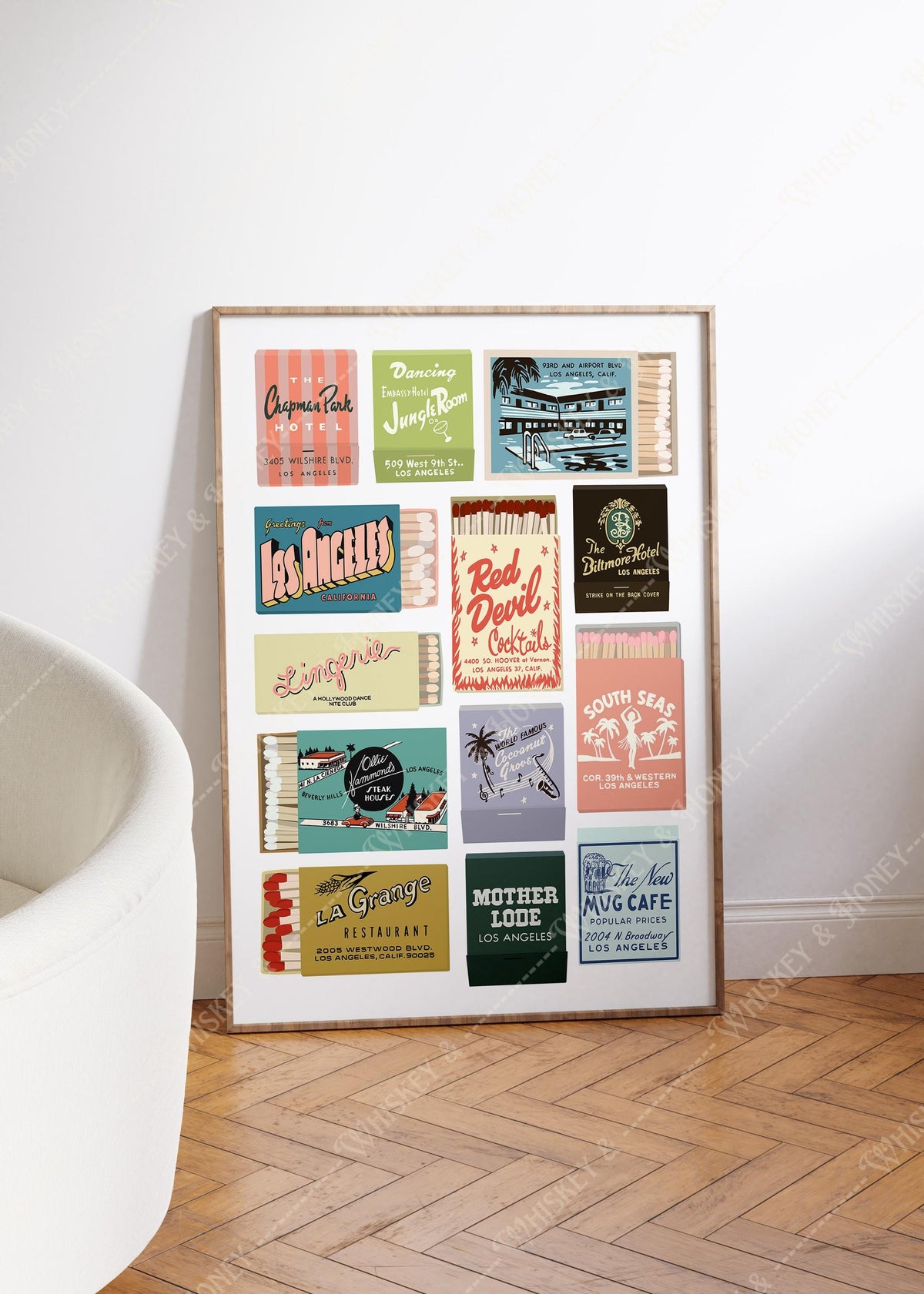 Vintage Los Angeles Matchbooks Print