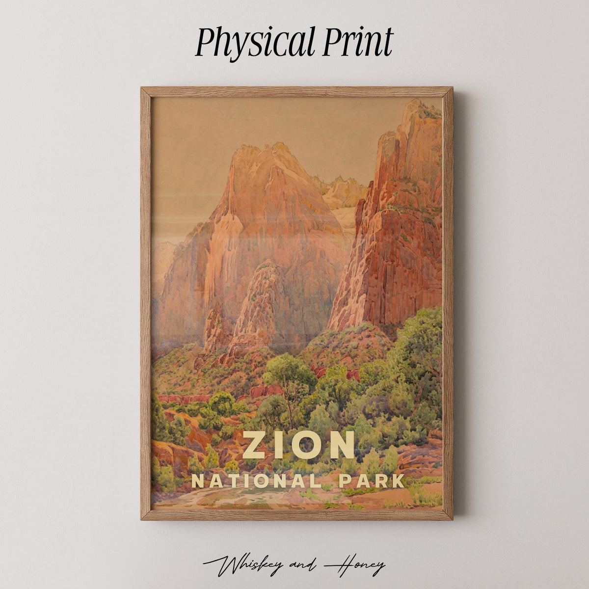 Vintage Zion National Park Print