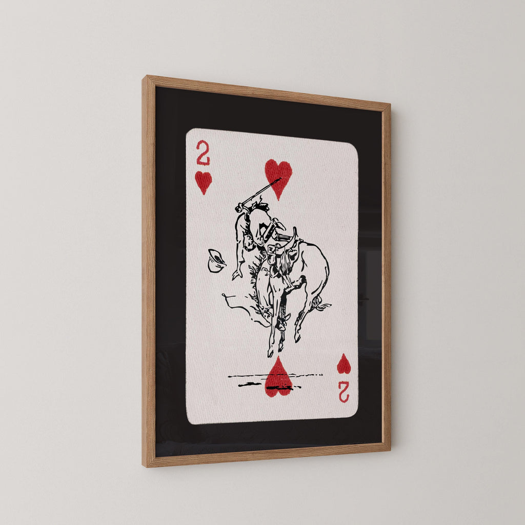 Rodeo Cowboy Playing Card Print