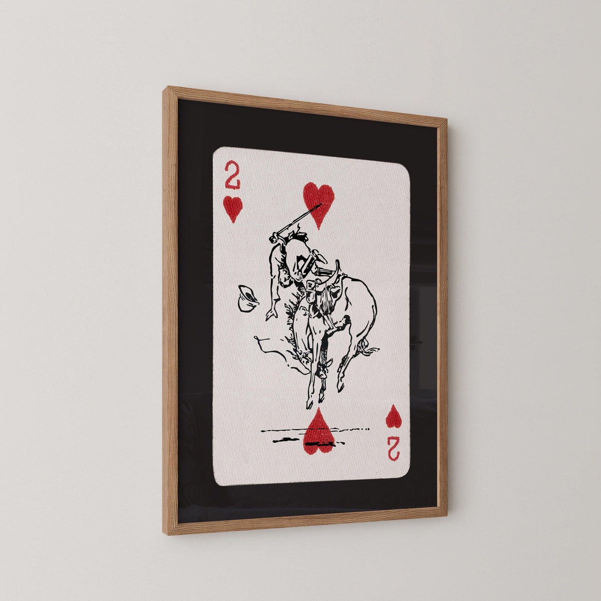 Rodeo Cowboy Playing Card Print