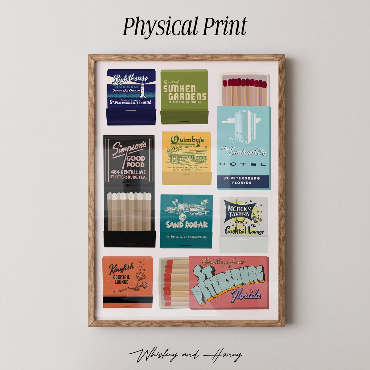 St. Petersburg Florida Matchbooks Art Print