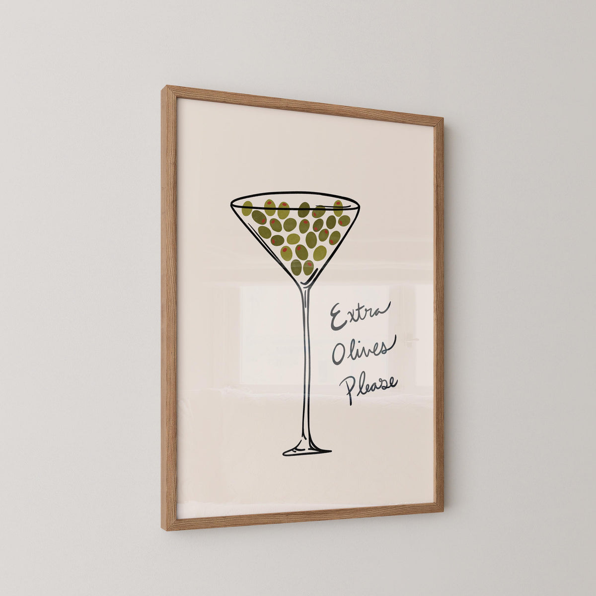 Extra Olives Please Martini Print