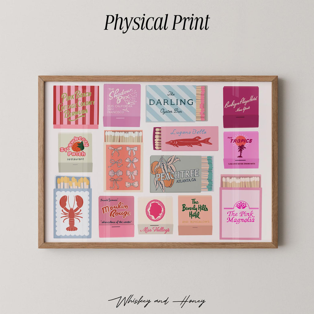 Girly Matchbook Horizontal Print