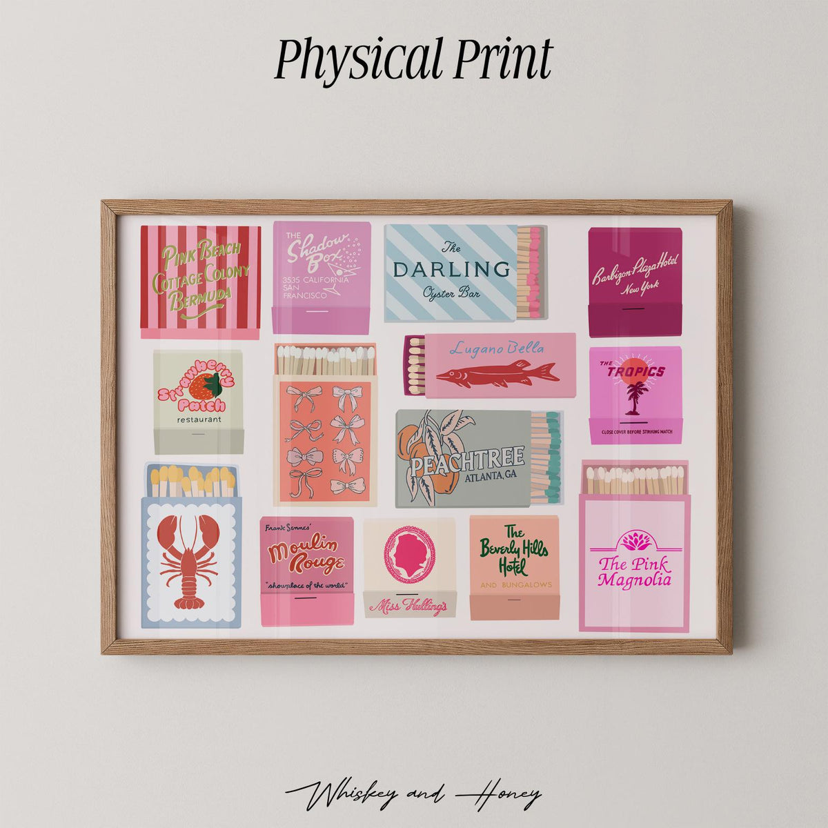 Girly Matchbook Horizontal Print