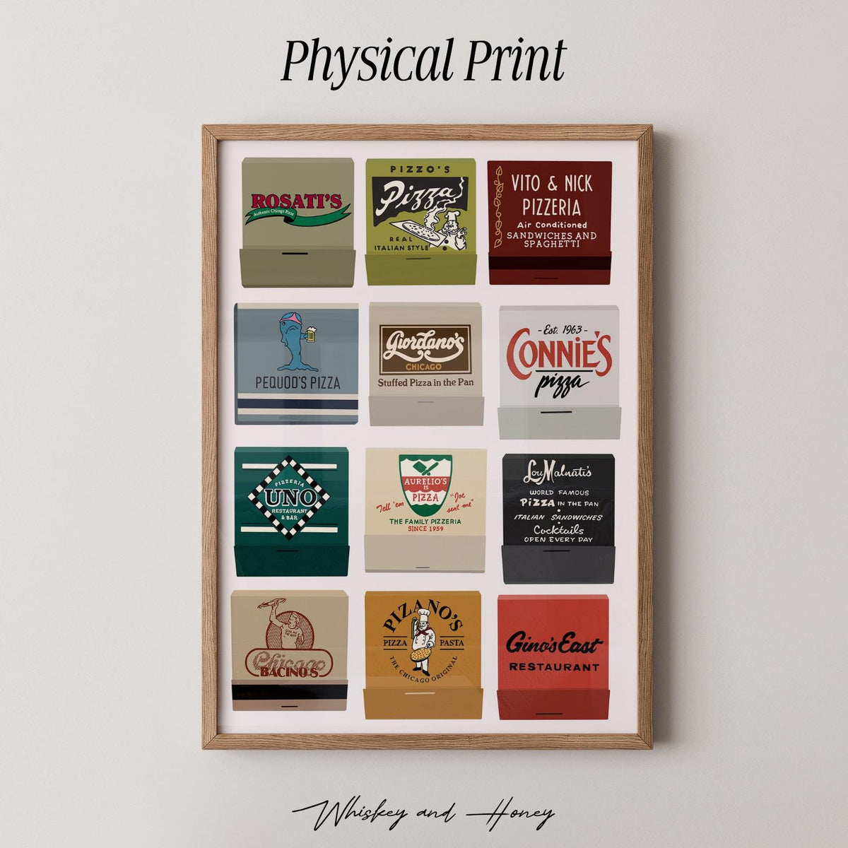 Chicago Pizza Matchbooks Art Print