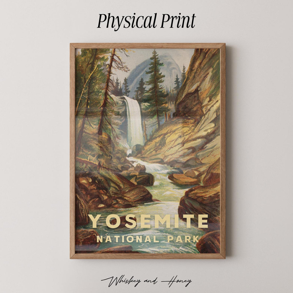 Vintage Yosemite National Park Print