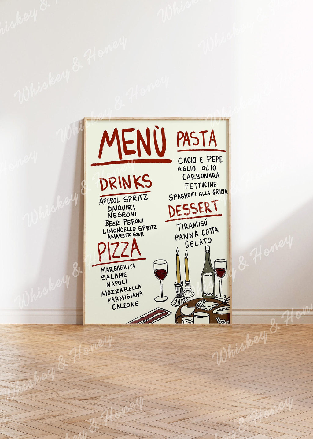 Italian Menu Print