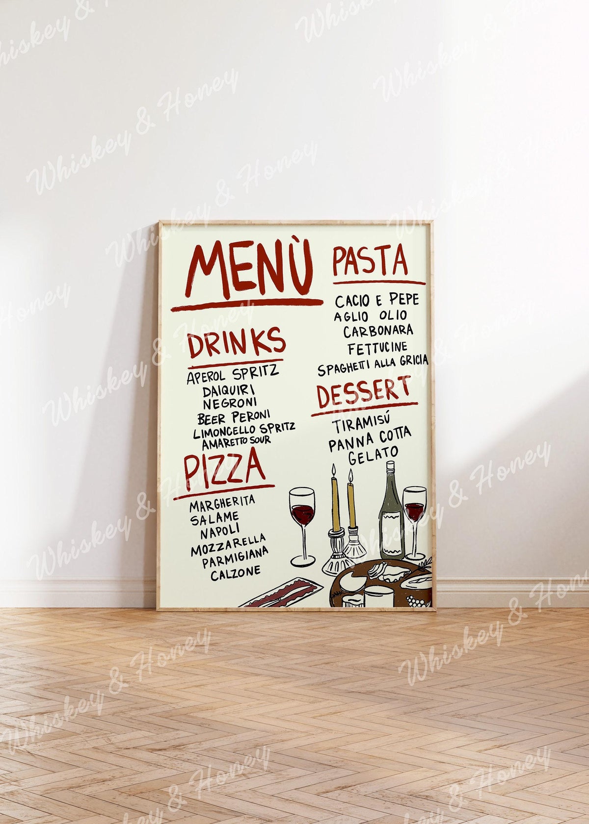 Italian Menu Print