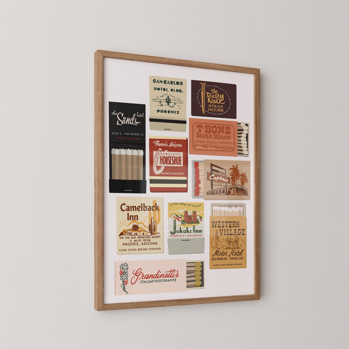 Vintage Phoenix Matchbook Art Print