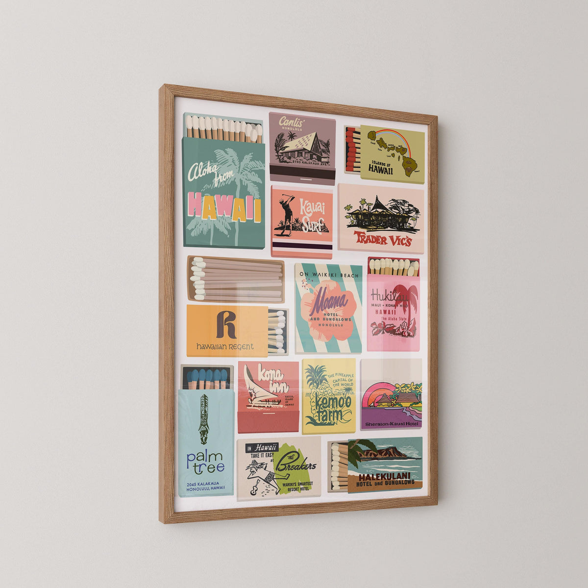 Vintage Hawaii Matchbook Print