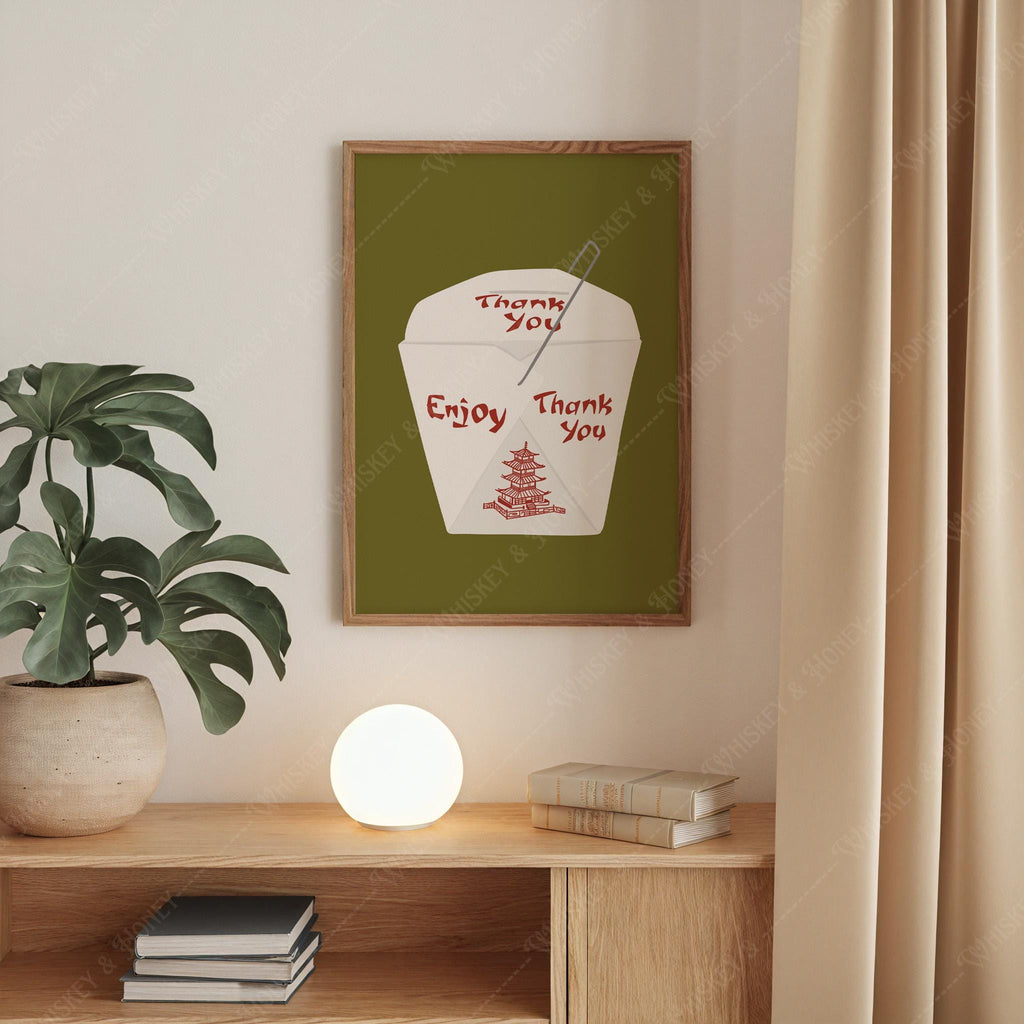 Chinese Takeout Box Print
