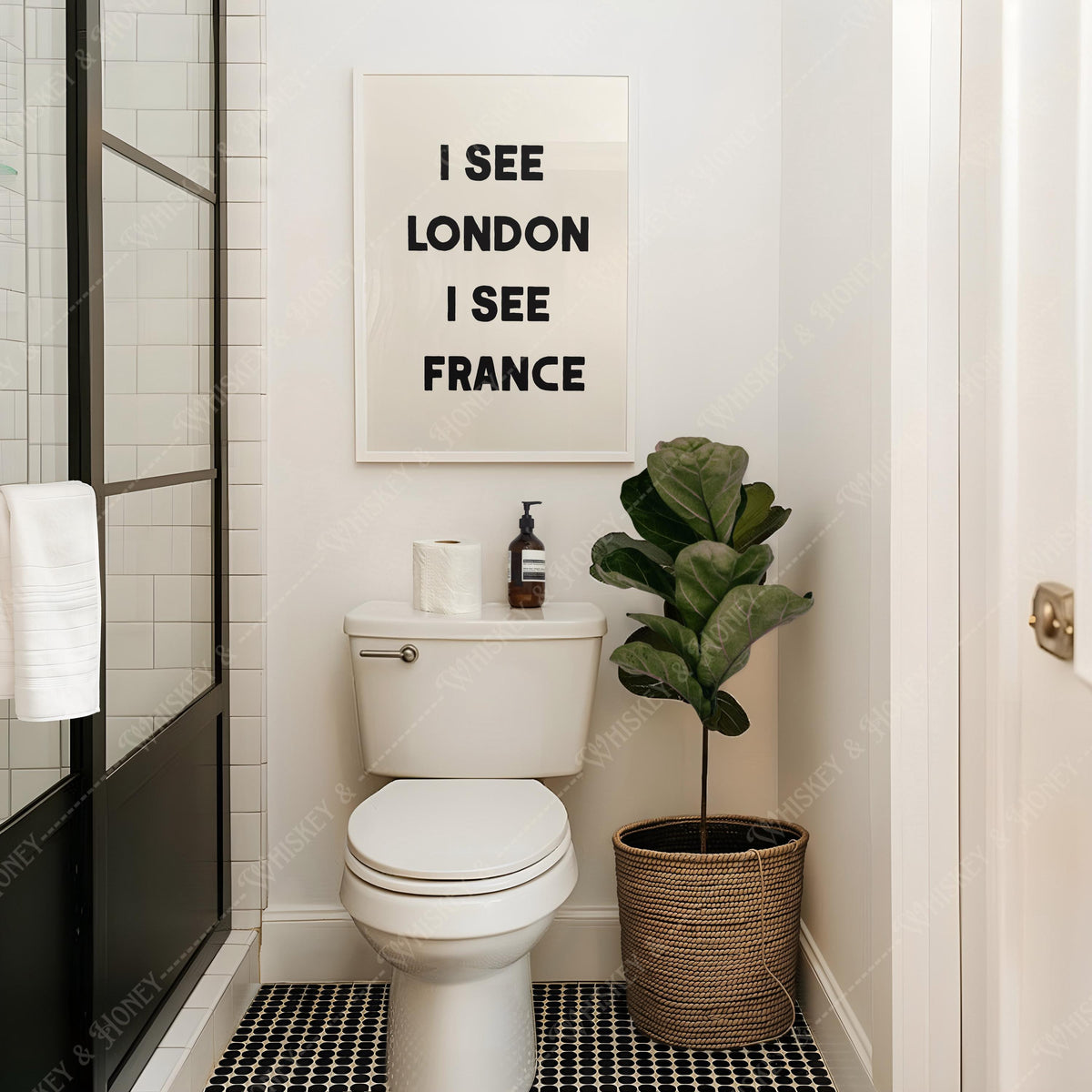 I See London I See France Bathroom Print