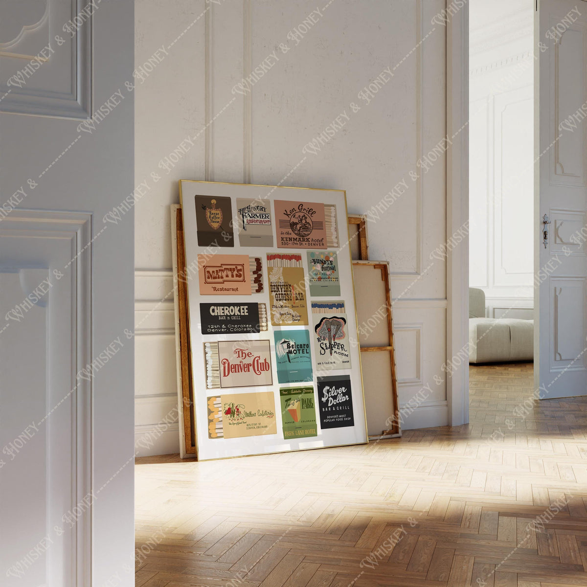 Vintage Denver Colorado Matchbook Print