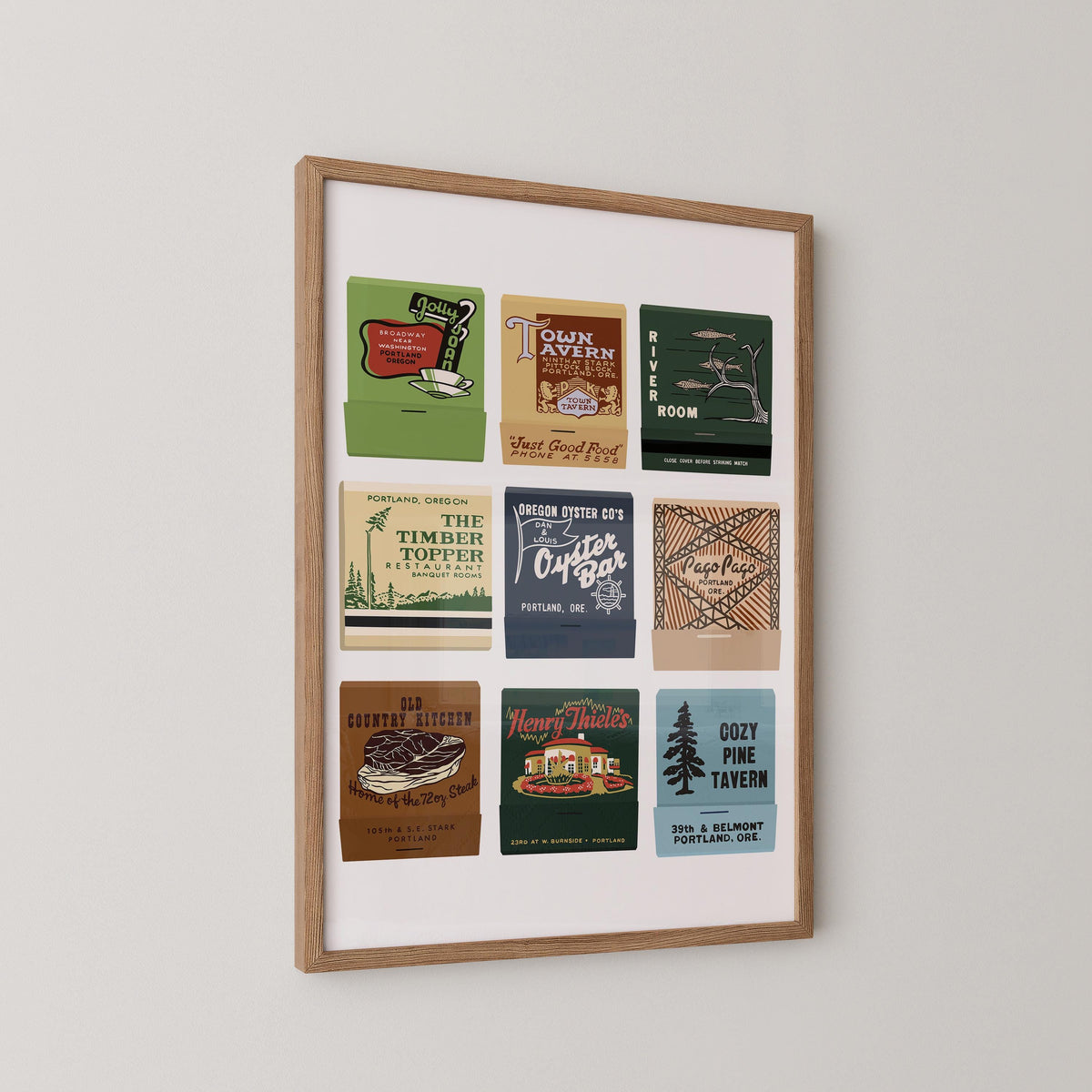 Vintage Portland Matchbook Print