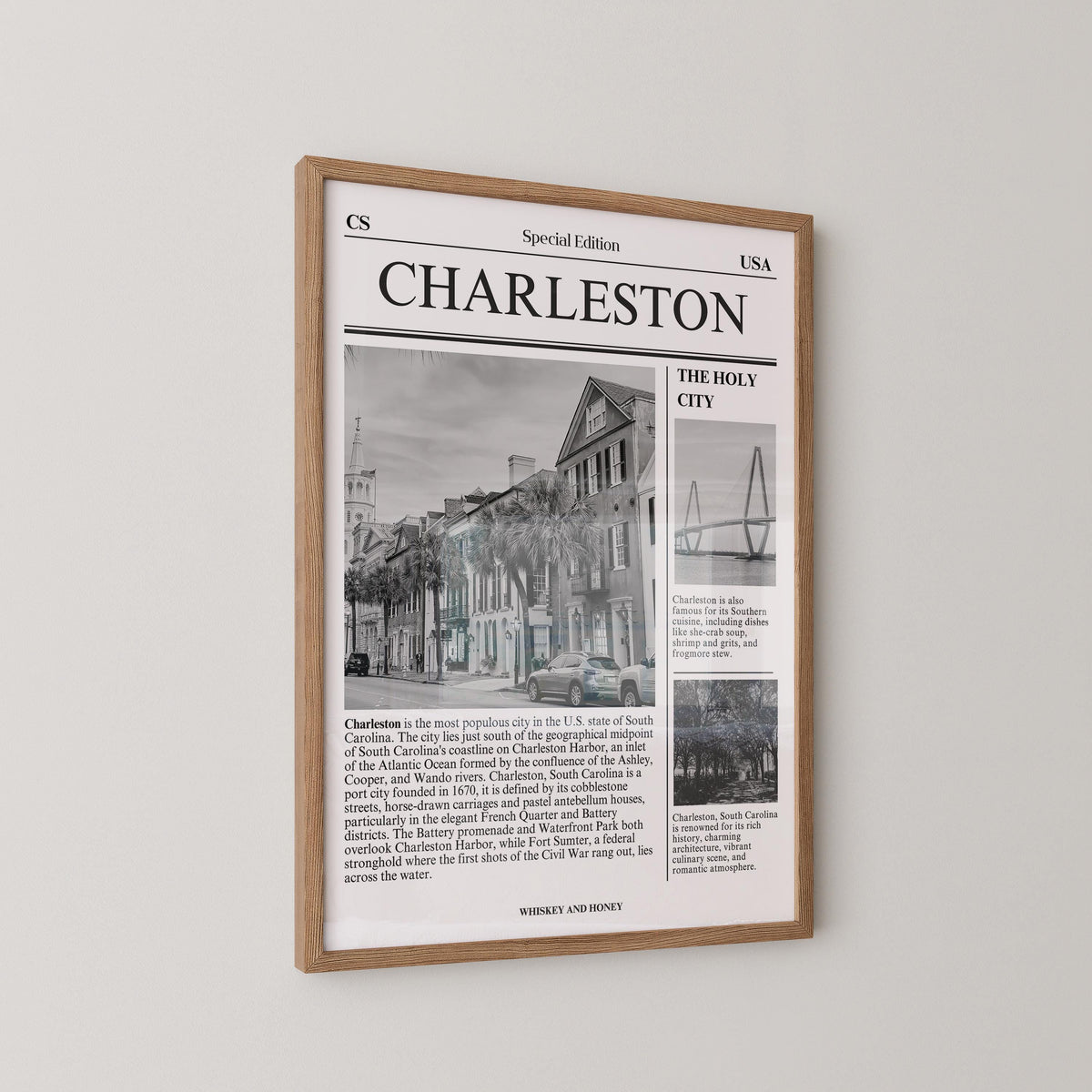 Charleston South Carolina Newspaper Print