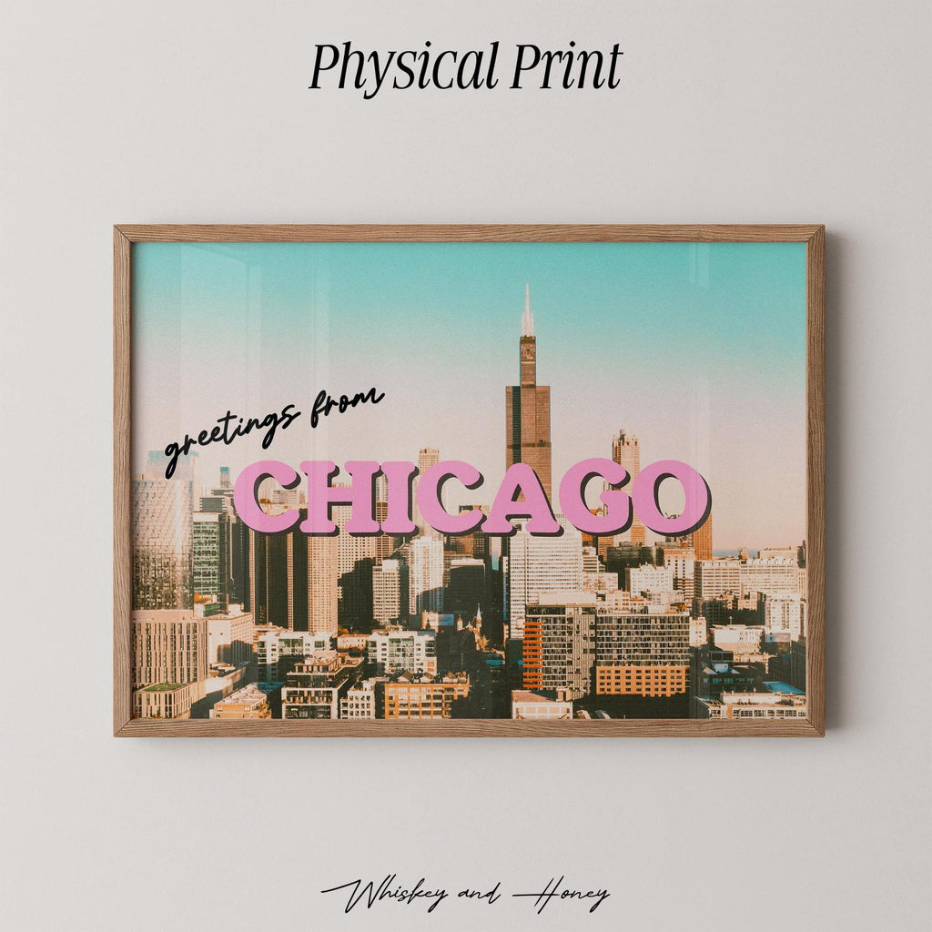 Greetings From Chicago Art Print