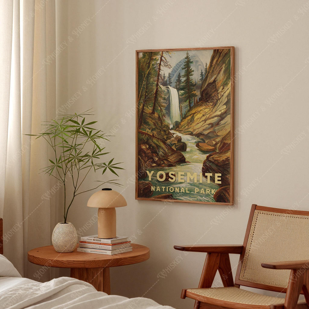 Vintage Yosemite National Park Print