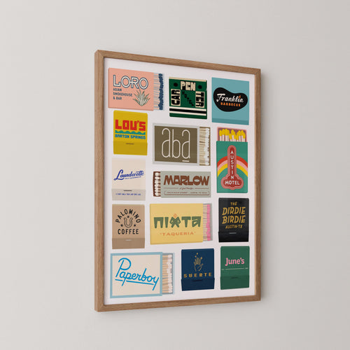 Austin Texas Matchbook Print