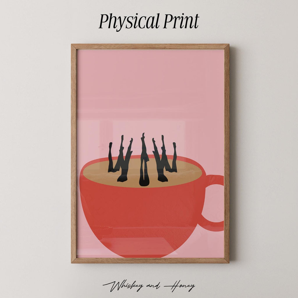 Swimming In Coffee Print