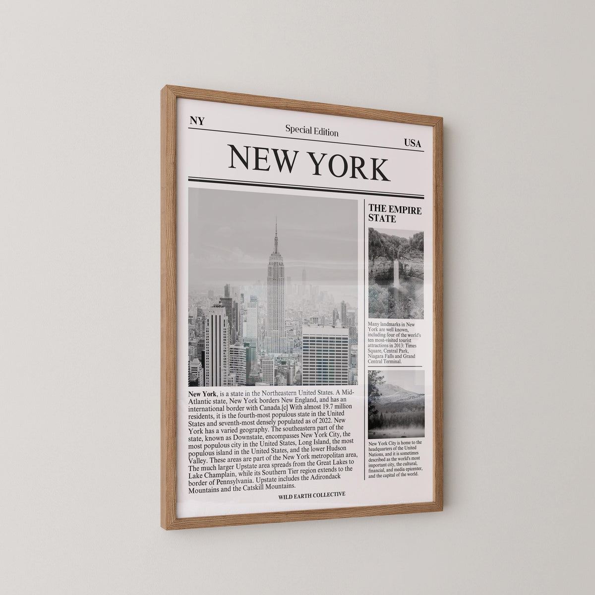 New York State Newspaper Print