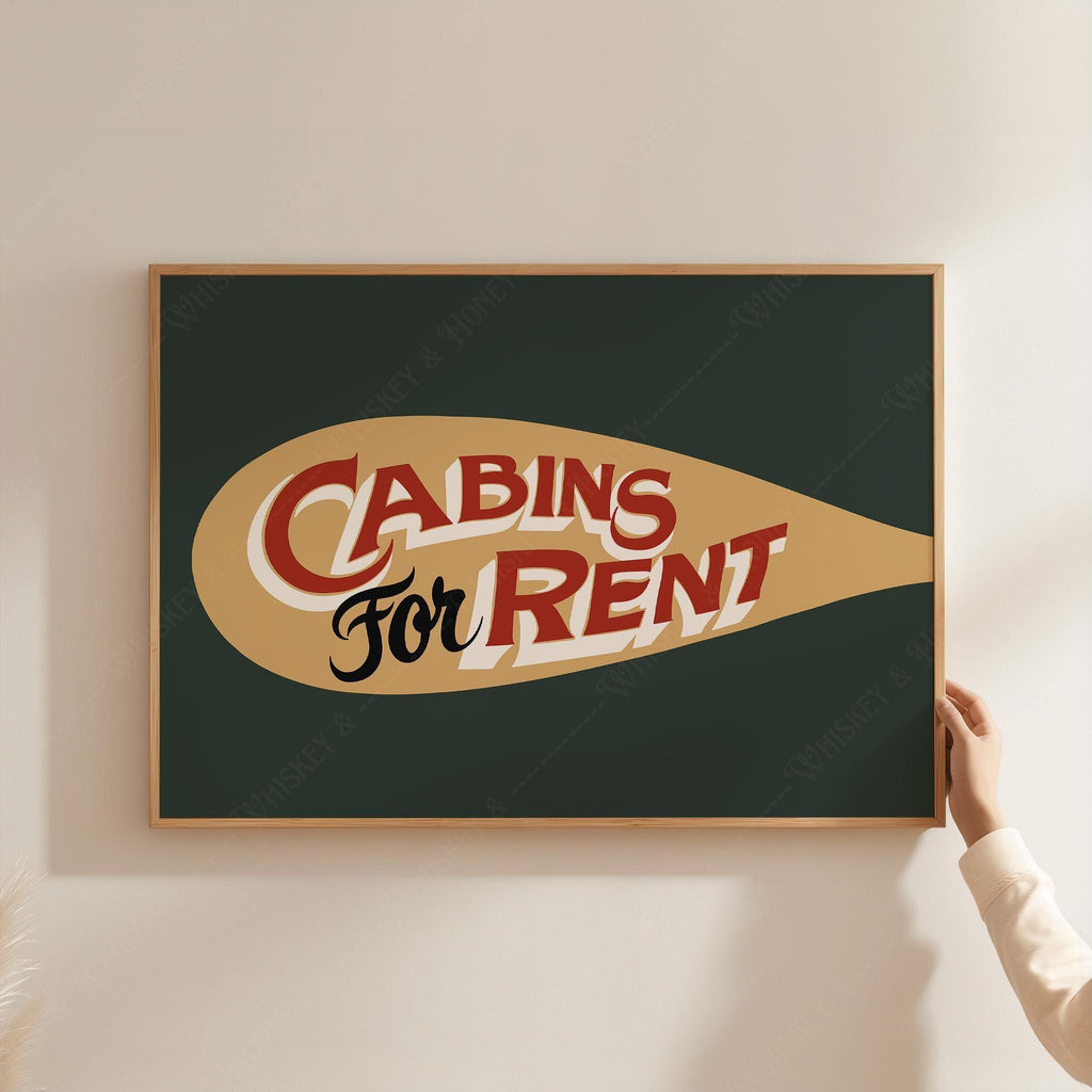Vintage Cabins For Rent Print