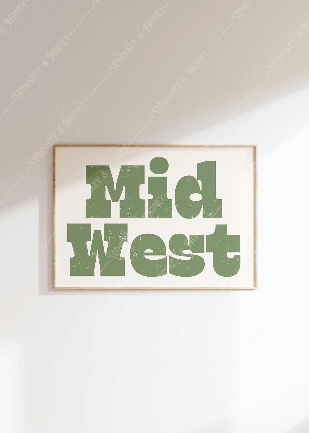 Midwest Typography Print