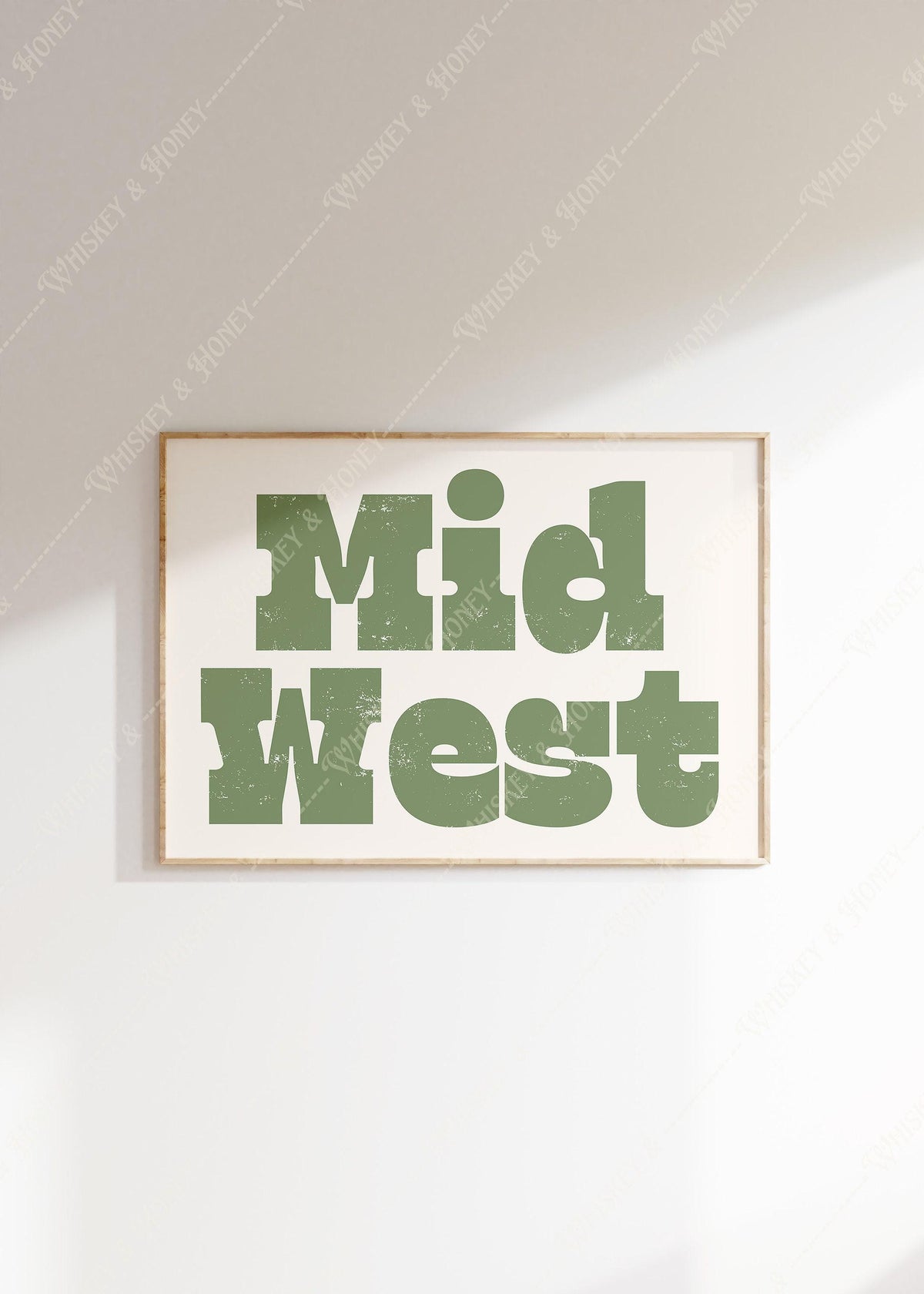 Midwest Typography Print