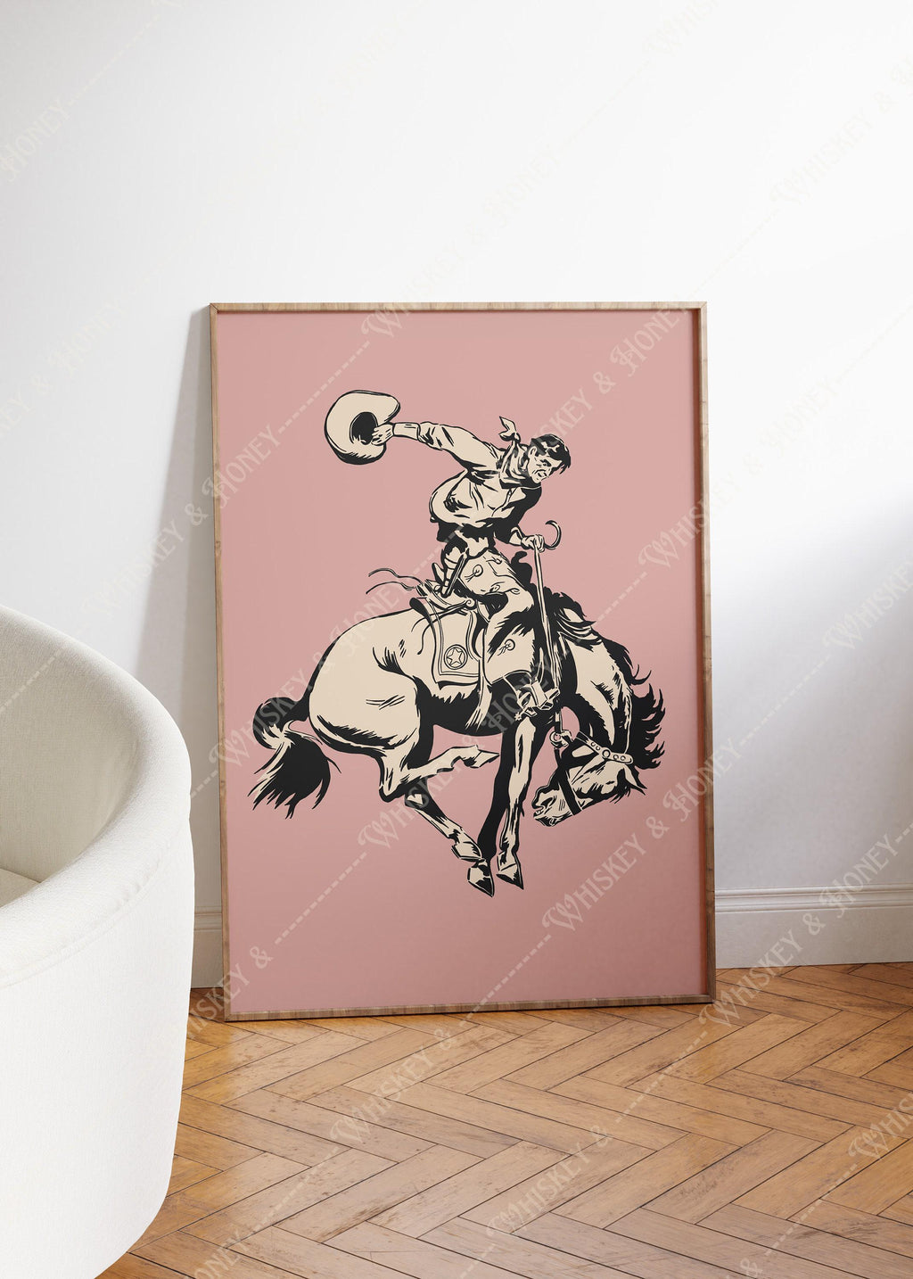 Vintage Rodeo Cowboy Print