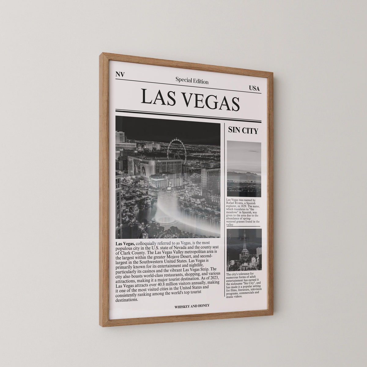 Las Vegas City Newspaper Print