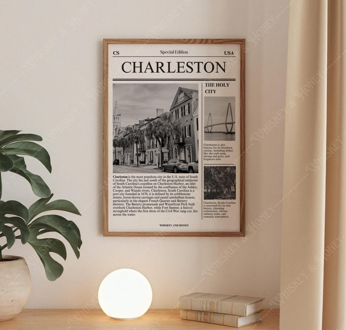 Charleston South Carolina Newspaper Print