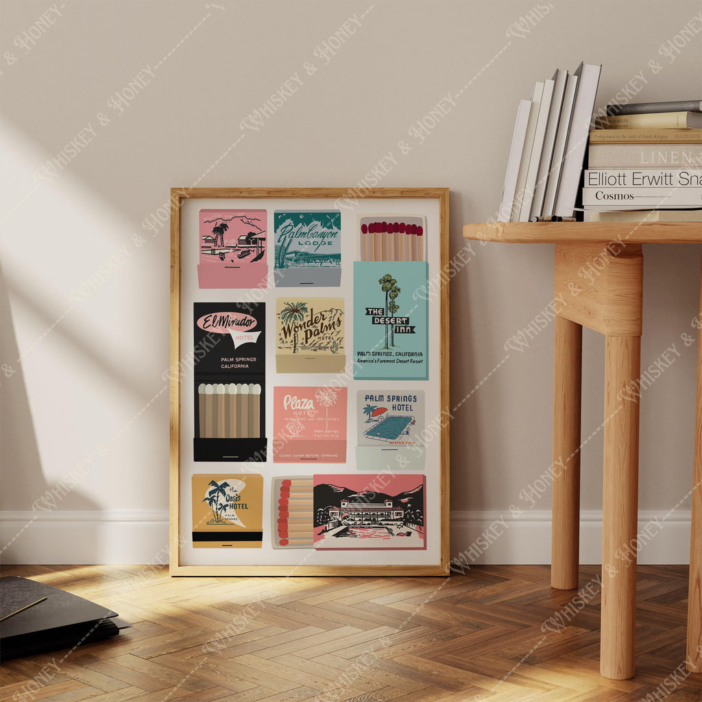 Vintage Palm Springs Matchbook Art Print
