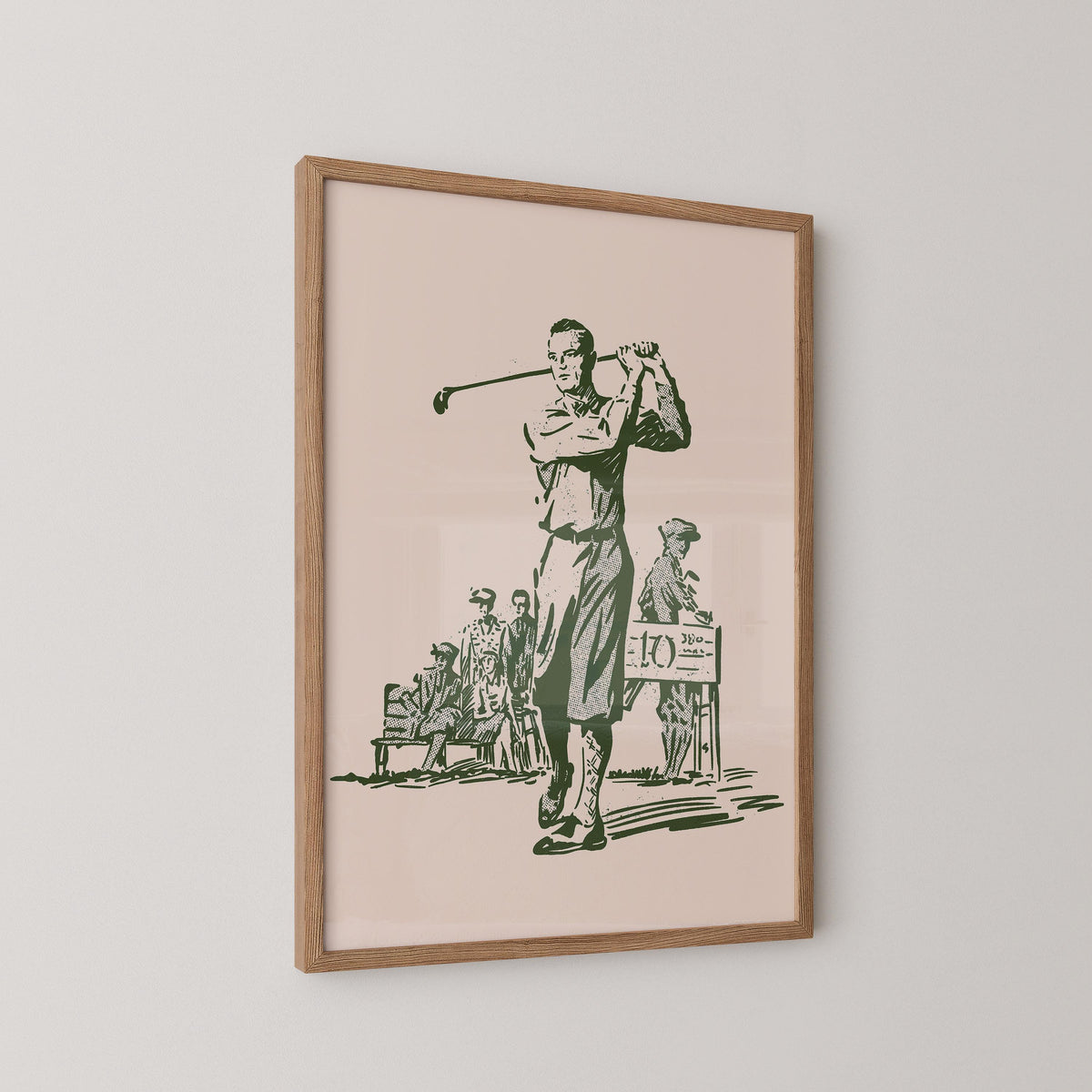 Vintage Golfer Print