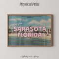 Vintage Greetings From Sarasota Florida Art Print