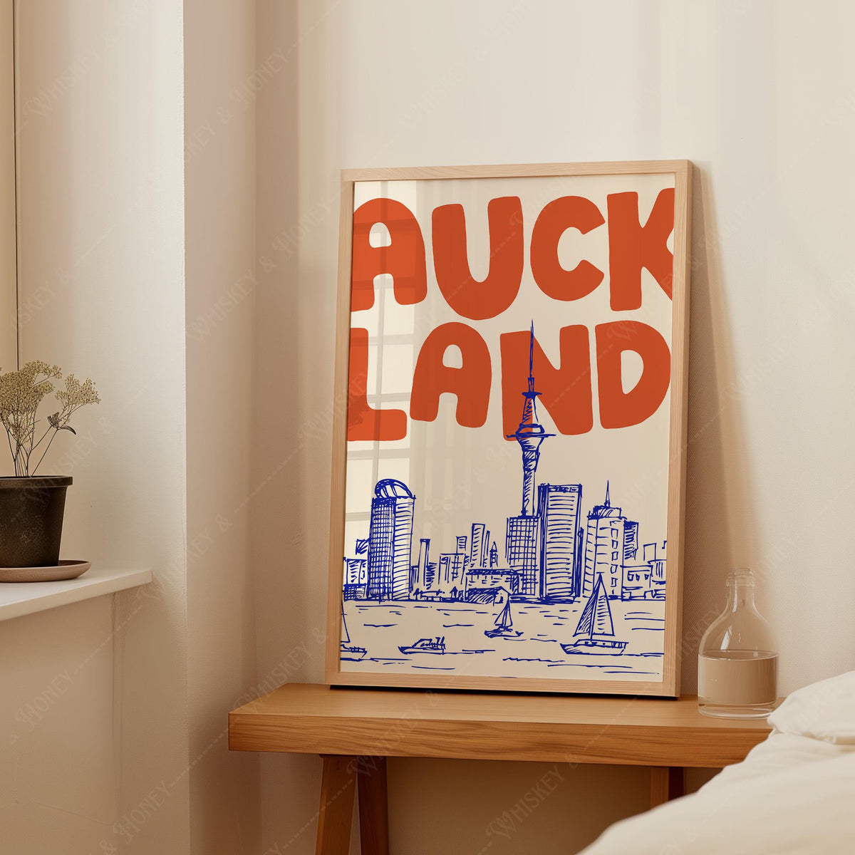 Auckland New Zealand Travel Print