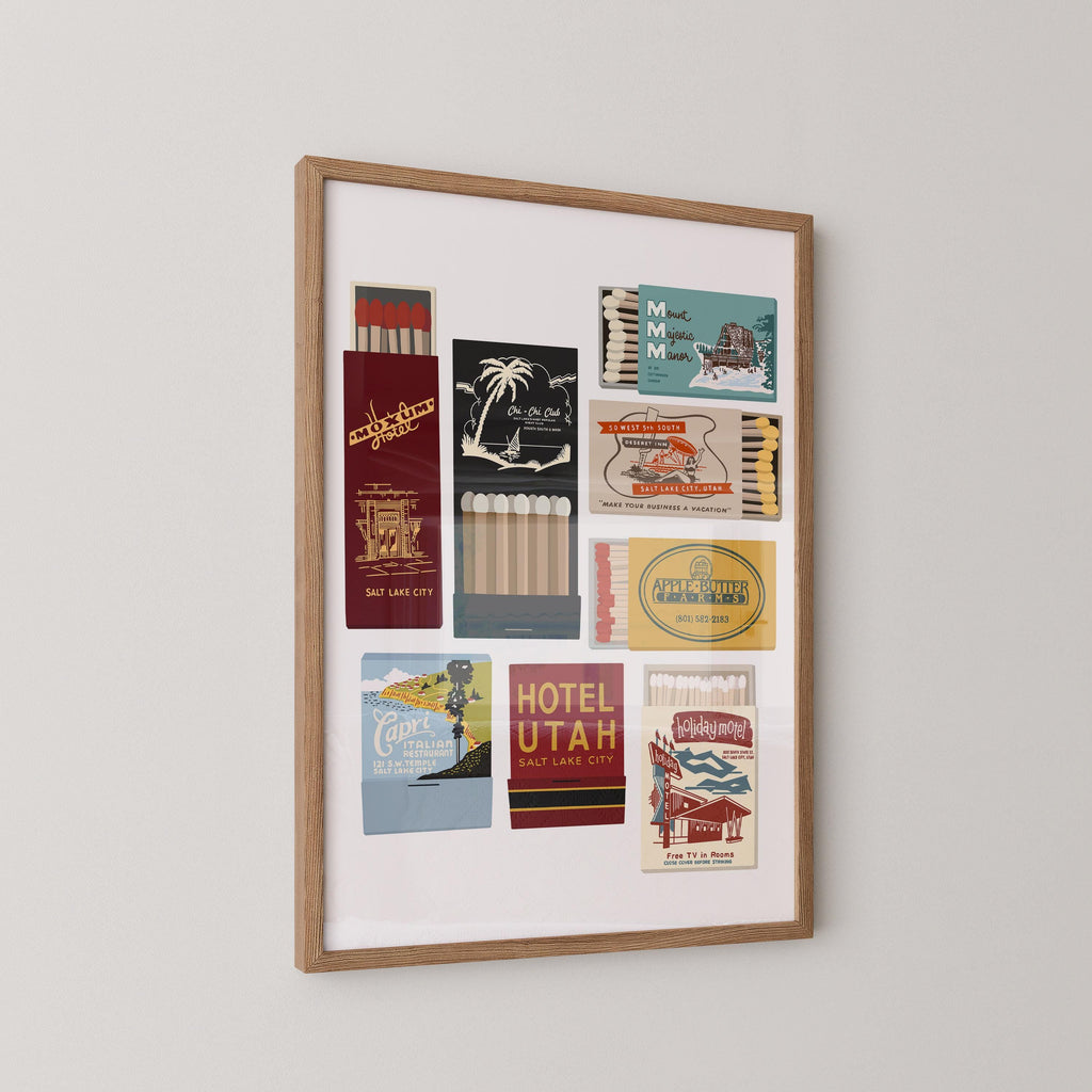 Vintage Salt Lake City Matchbook Print