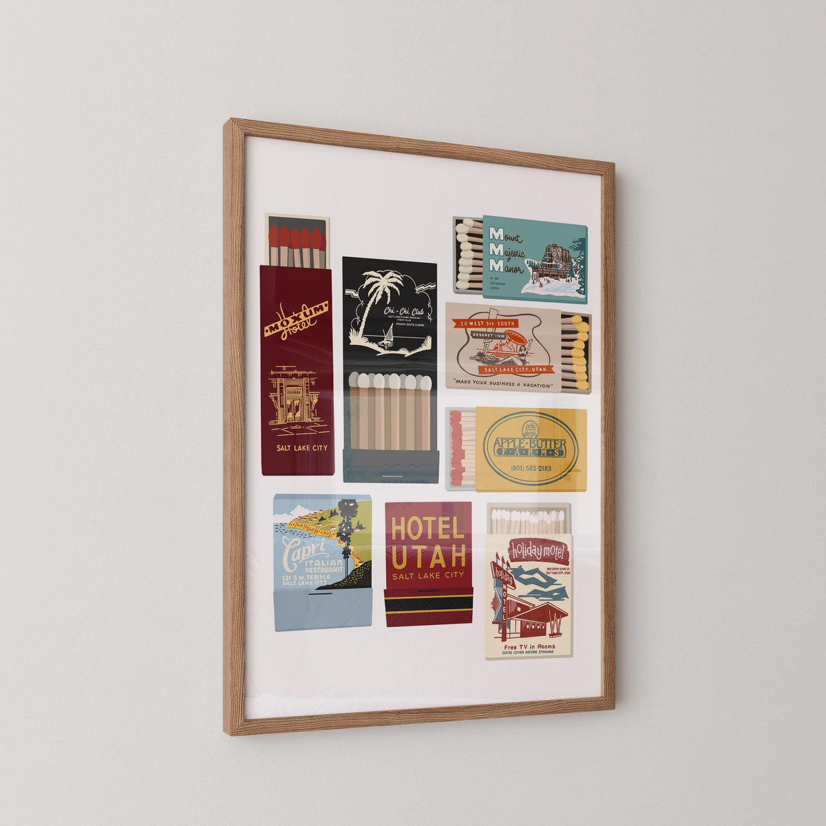 Vintage Salt Lake City Matchbook Print