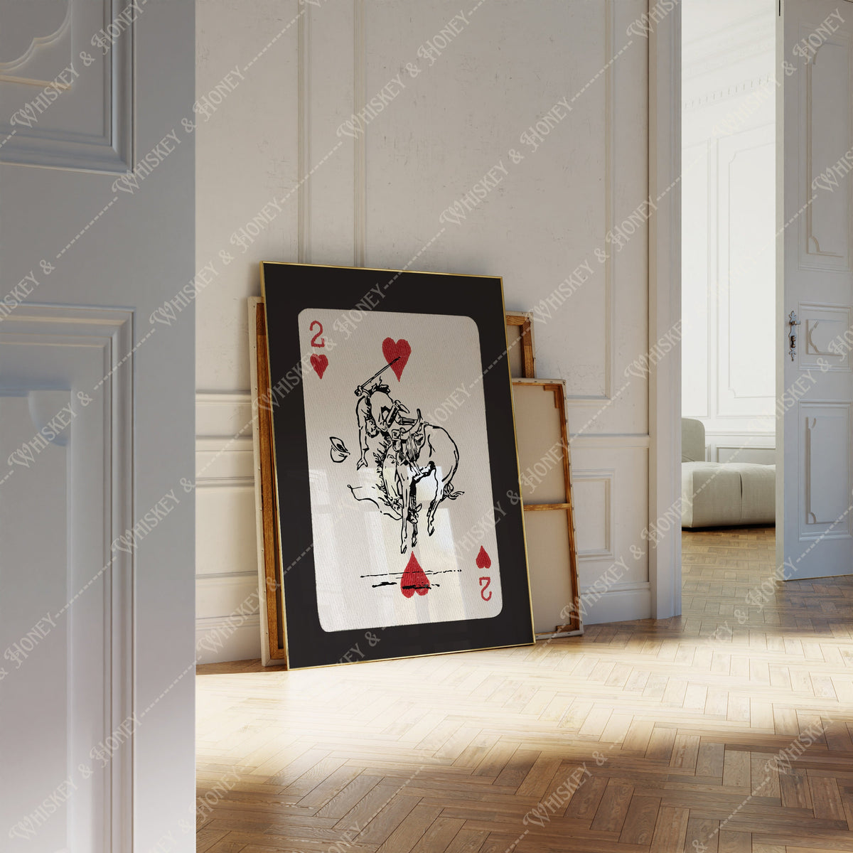 Rodeo Cowboy Playing Card Print