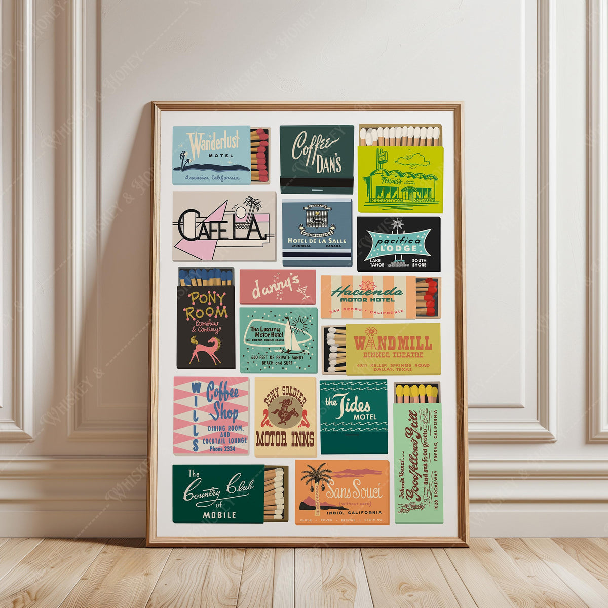 Vintage Mid-Century Matchbook Print